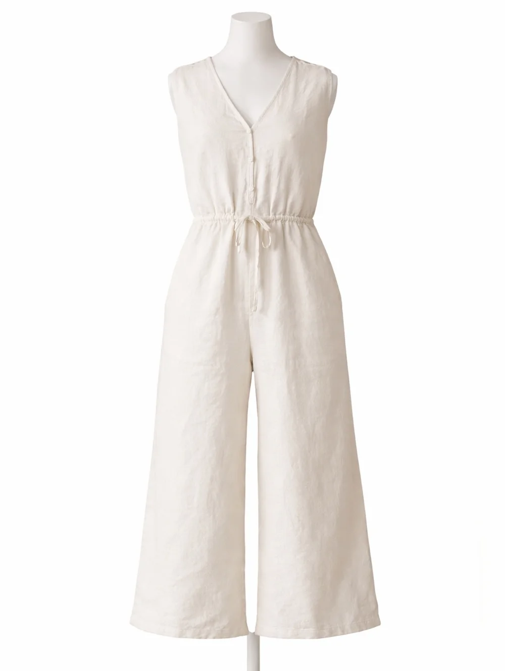 Cloth‎ & Stone Linen Croppes Wide Leg Jumpsuit
